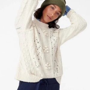 J.CREW Cable-Knit Pointelle Sweater
popcorn Flowers alpaca wool blend